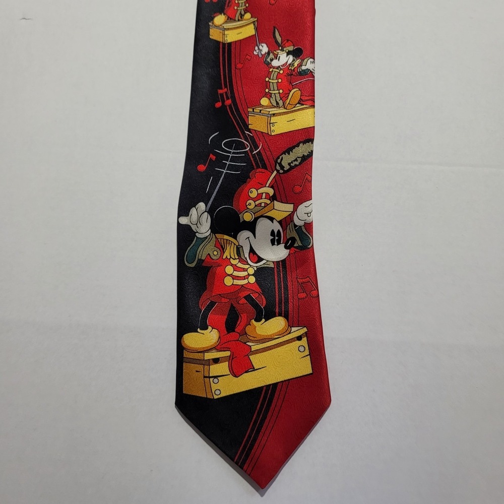 Vintage Disney Mickey Mouse Conductor Men's Tie 100%‎ Polyester